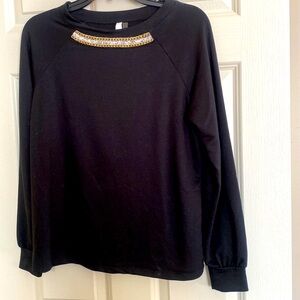 Black long sleeve top